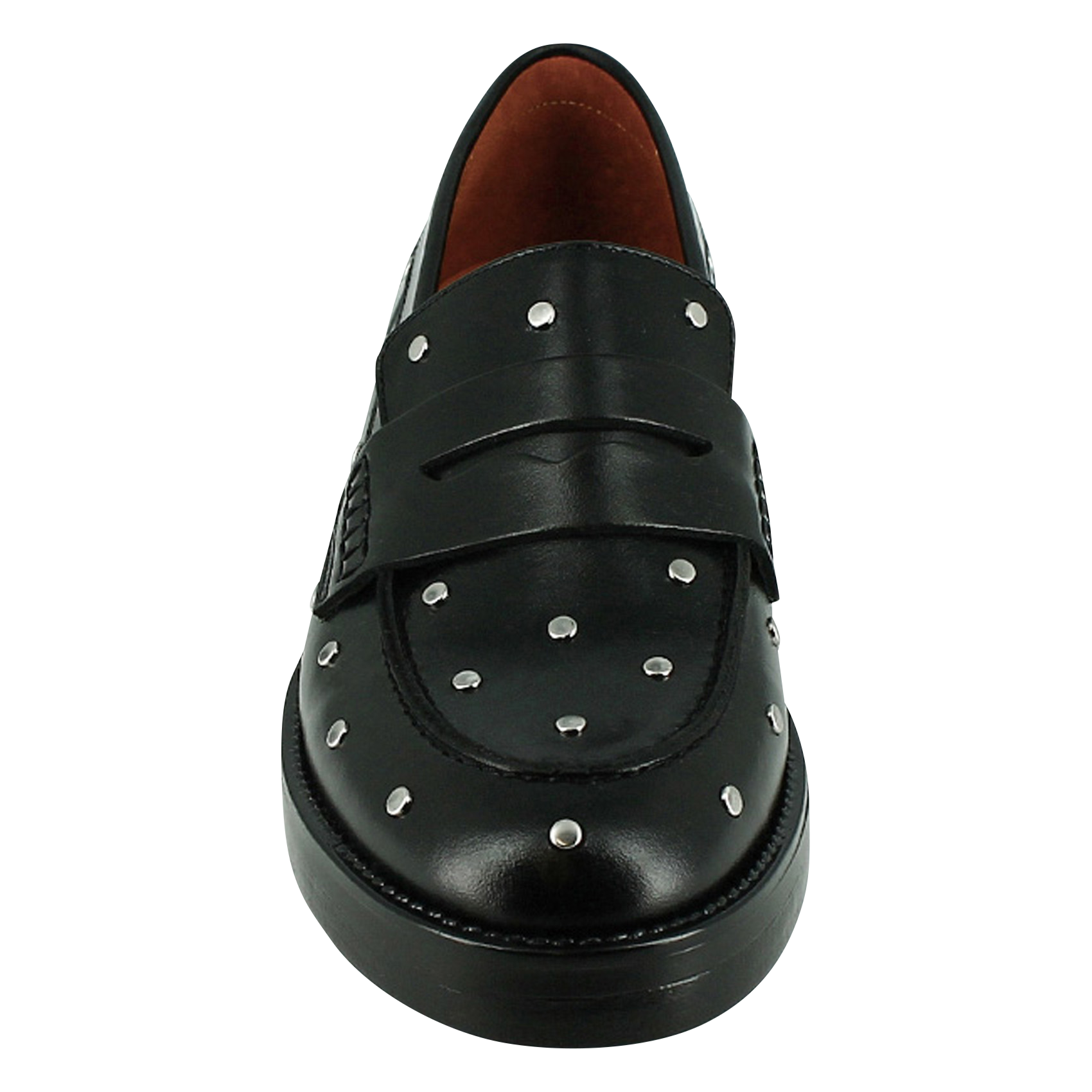 MIRNOU - Mocassins à studs en cuir| Noir