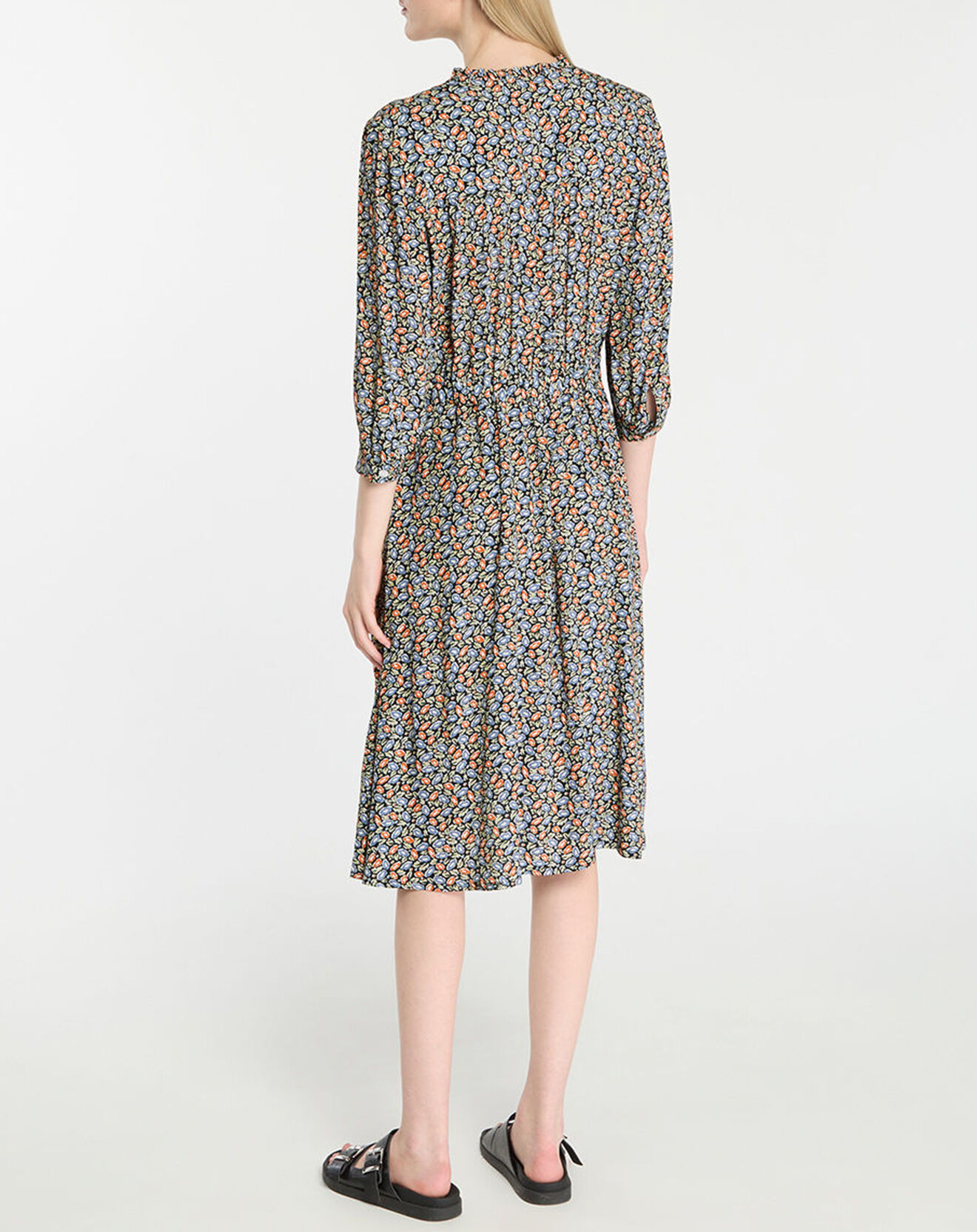 Jodhpur Robe Betty imprimée fleurs noire