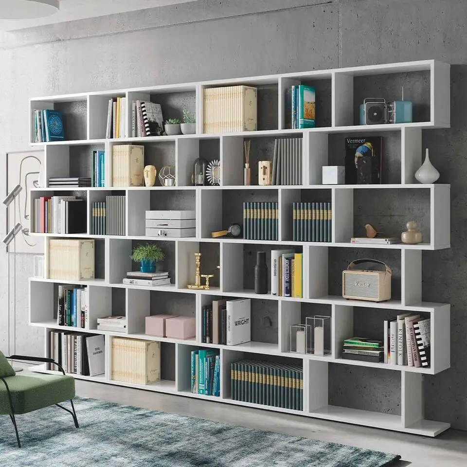 CALICOSY - Boekenkast ATHENA - Wit - 192x80x24 cm