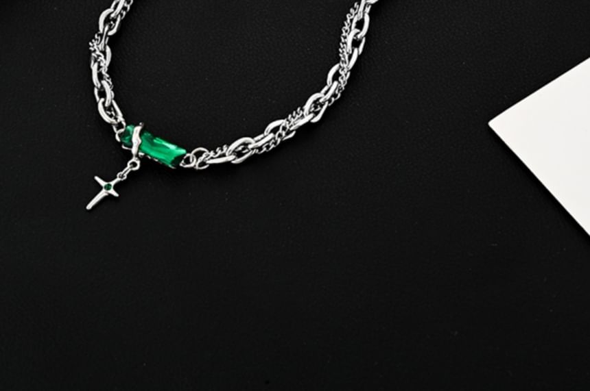 Lilafey - Stervormige strass hanger ketting