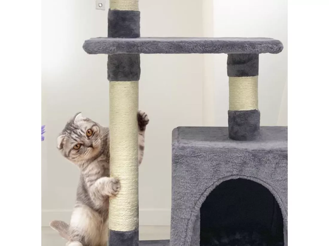 Arbre à chat 50 x 30 x 80 cm - Gris