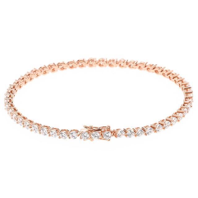 Tennis-Armband, 52 Zirkonia, Silber 925 poliert