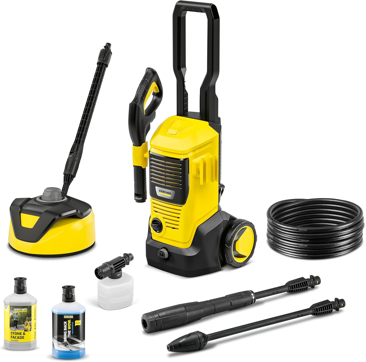 Kärcher Hochdruckreiniger K 5 Power Control, Druck: max. 145 bar, Fördermenge: 500 l/h, Flächenleistung: 40 m²/h, Wasserfilter, Gewicht: 13 kg, Hochdruckschlauch und -pistole, Dreckfräser, Strahlrohr