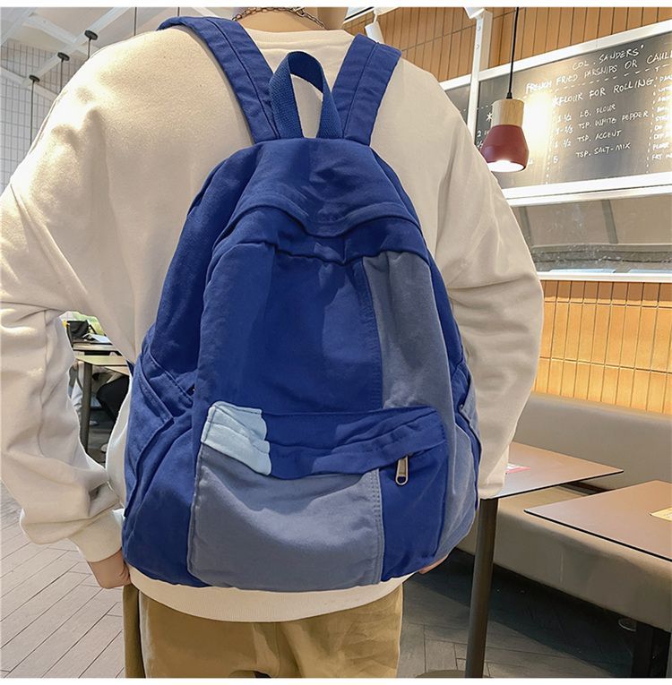 Bolso - Color Block Canvas Rugzak