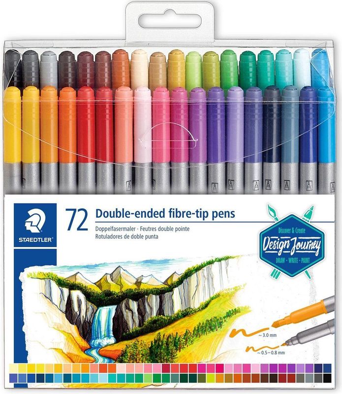 STAEDTLER Design Journey - kleurstift dubbele punt - set 72 st