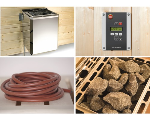 Weka 4,5 kW saunakachelset met digitale regeling