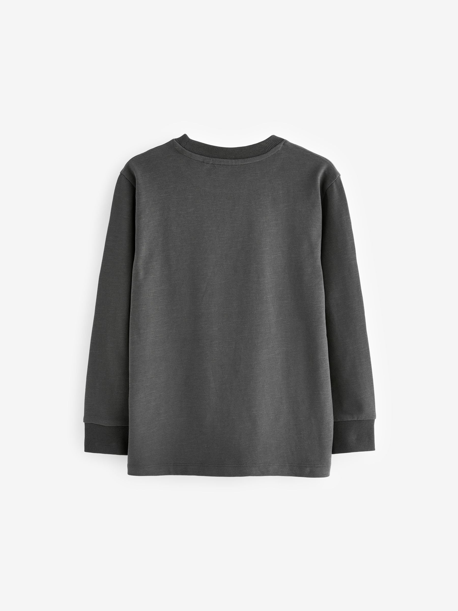 Antraciet - Behaaglijk T-shirt met lange mouwen (3-16 jr)