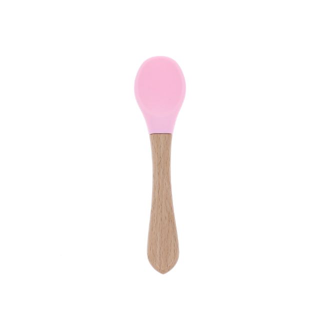 Cuillère silicone rose bonbon Pause goûter