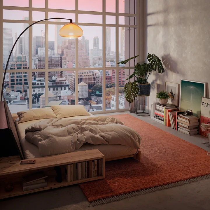 Karup Design - Base Schlafsofa mit Aufbewahrung, Kiefer klar lackiert / ivory