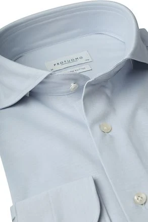Profuomo Japanese Knitted Overhemd Lichtblauw PPWH10002D-M1 kopen