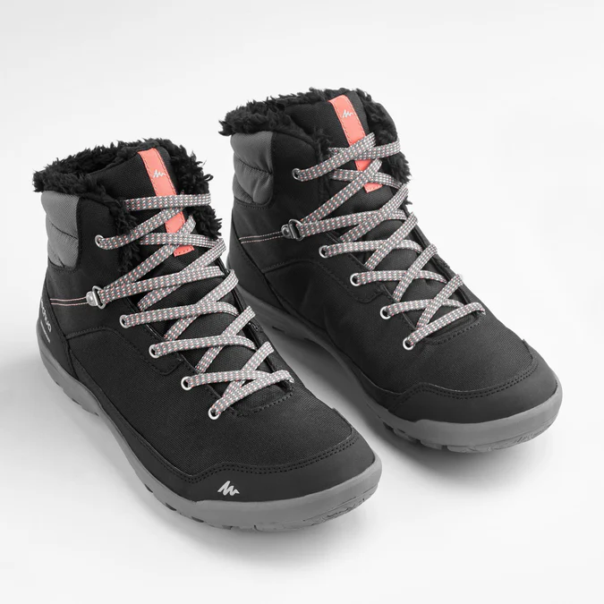 Decathlon Quechua - Botas de caminhada femininas Quechua SH100 MID, quentes e impermeáveis