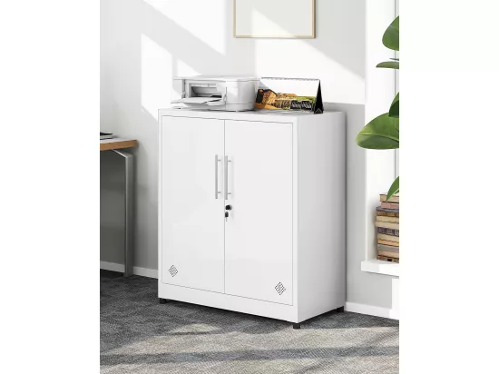 Armoire de classement - Acier allié - Blanc