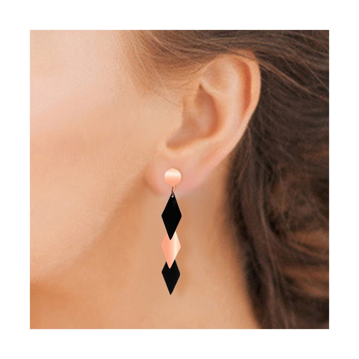 Boucles d'oreilles en acier SC Crystal