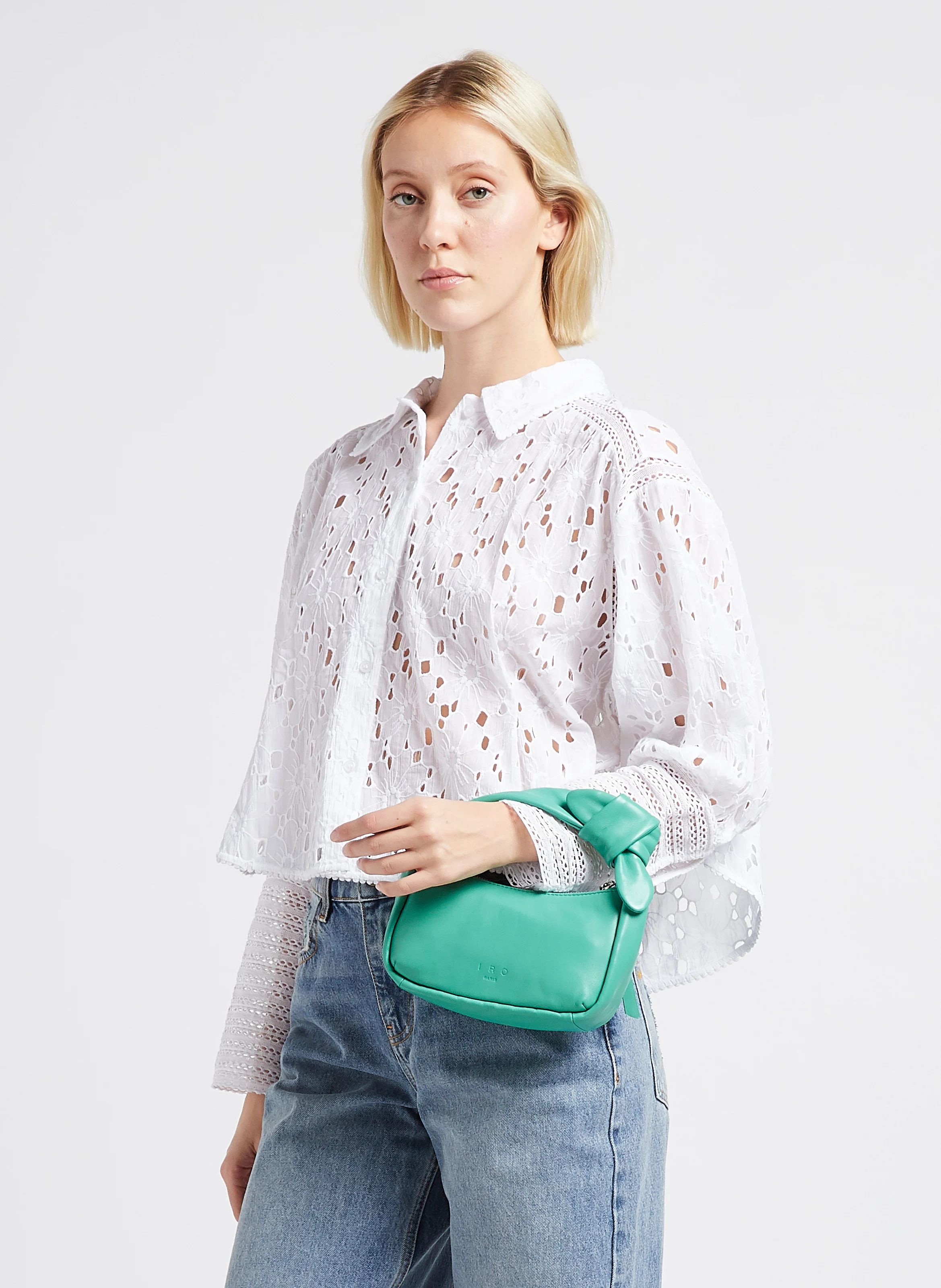 NOUEBABY - Sac à main en cuir d'agneau| Vert