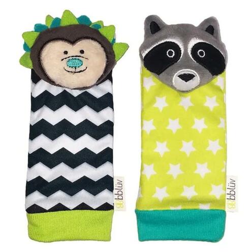 Düo Chaussettes d'éveil Hérisson et raton laveur - BBLÜV