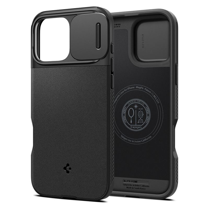 iPhone 16 Pro Optik Armor MagSafe Case Hülle mit Cam-Slider (ACS08149) - Schwarz