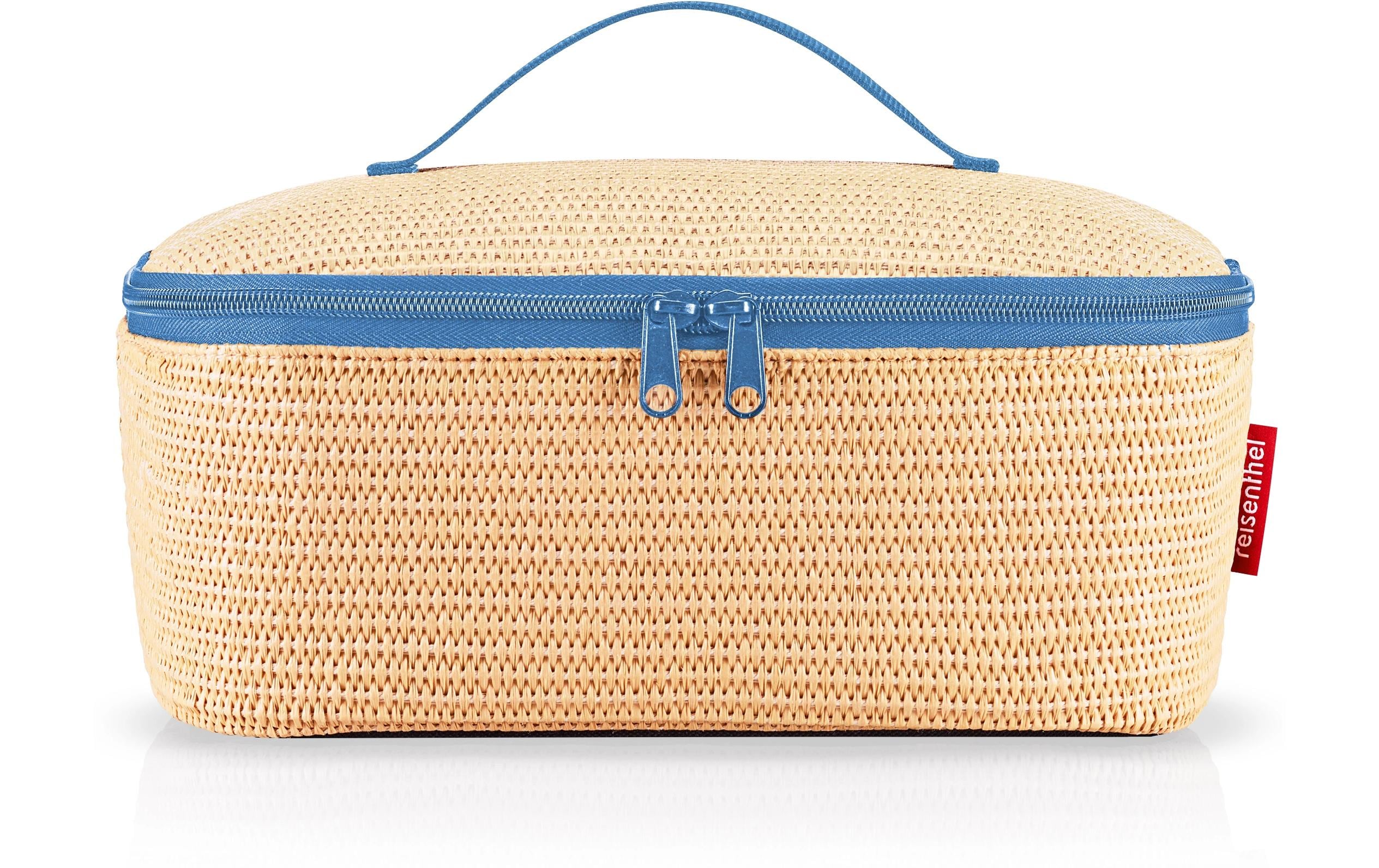 Kühltasche M pocket Raffia blueCoolerbag für Lunch, Snacks