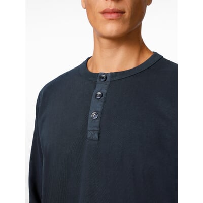 Herren-Henley-Shirt, Dunkelblau