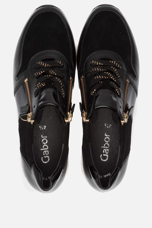 Gabor Sneakers zwart Leer