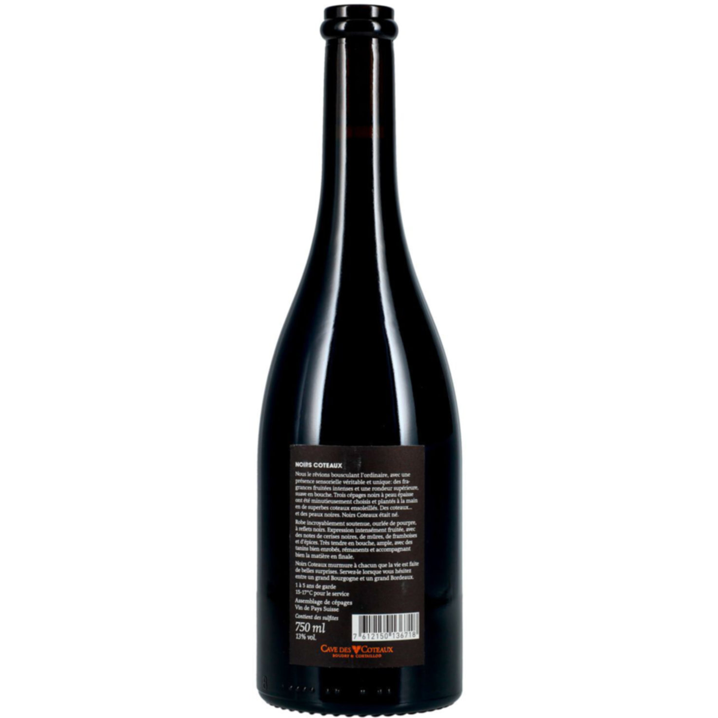 Neuchâtel Vin de Pays Suisse Assemblages Noirs Coteaux -75cl