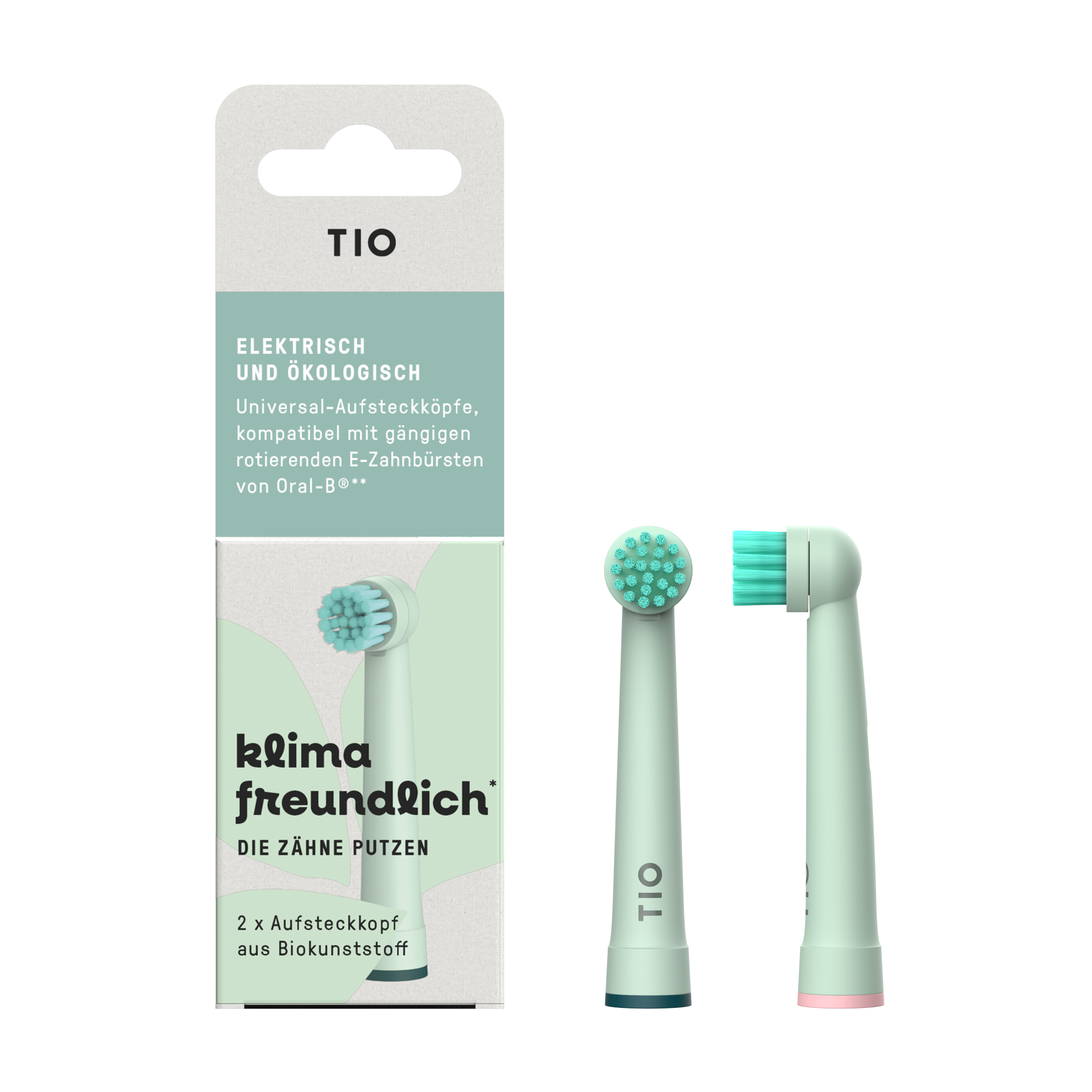 TIO  TIOMATIK Aufsatz für elektrische Zahnbürsten, 2 Stk