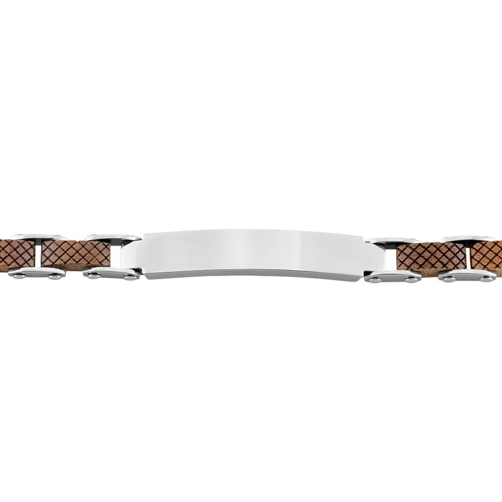 Bracelet Identité Acier Blanc Jorg