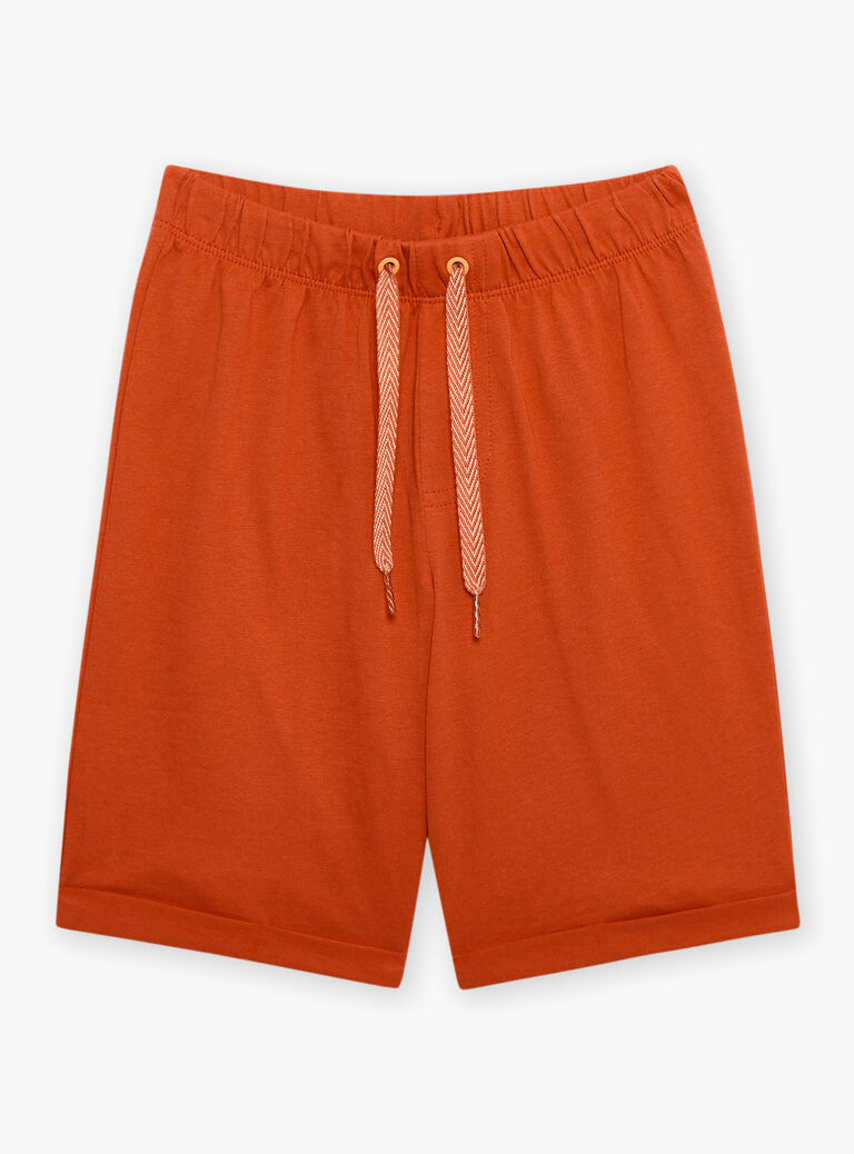 Pyjama écru et rouge à imprimé savane