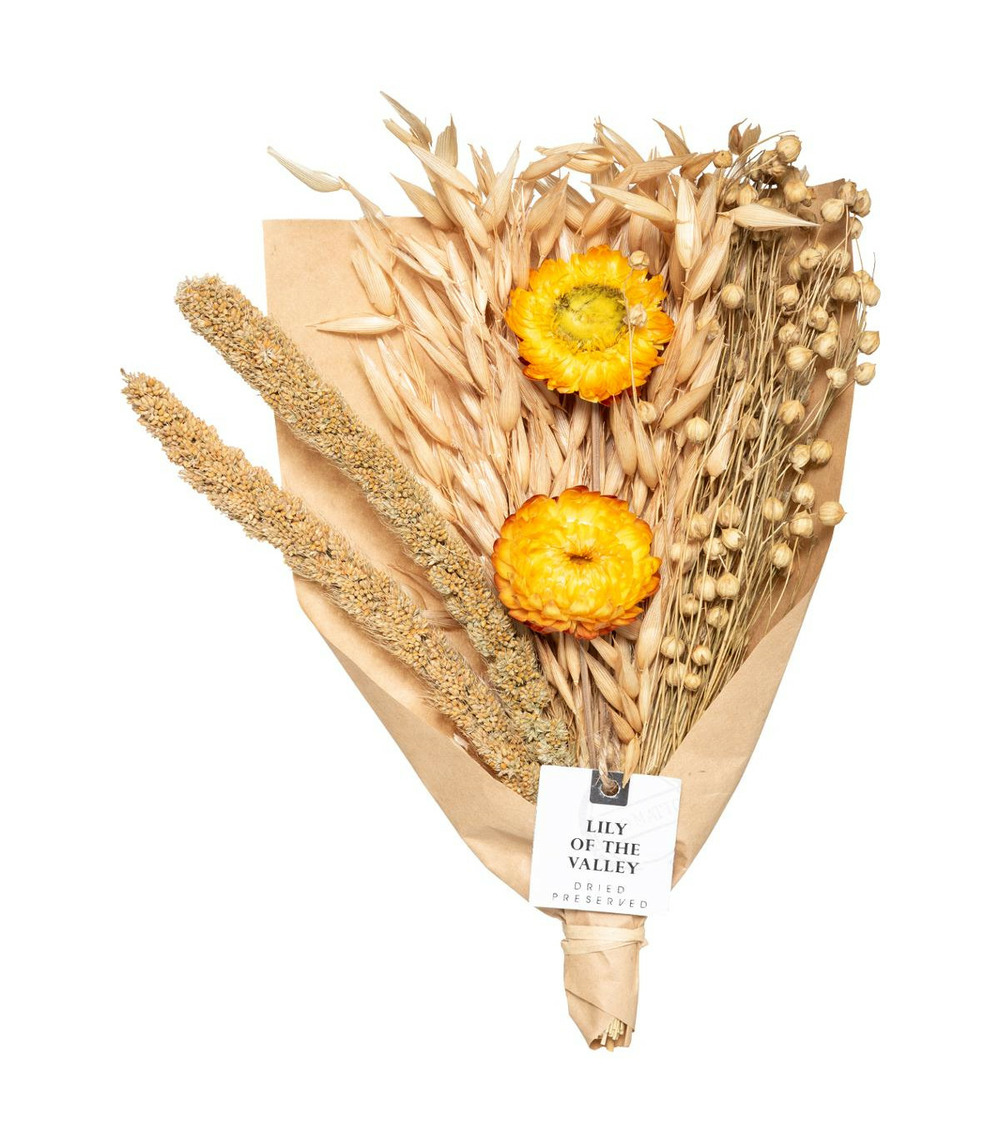 Coffret bouquet de fleurs séchées avec spray parfum 10 ml