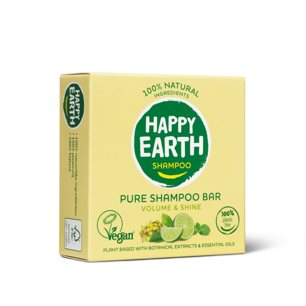 Happy Earth 100% Natuurlijke Shampoo Bar Volume & Shine70 gr