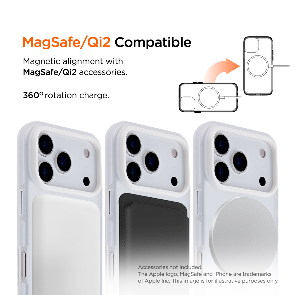 iPhone 17 Pro MagSafe Blizzard Case GRS Schutzhülle aus Recycelten Materialien (EGCA00910) - Weiss