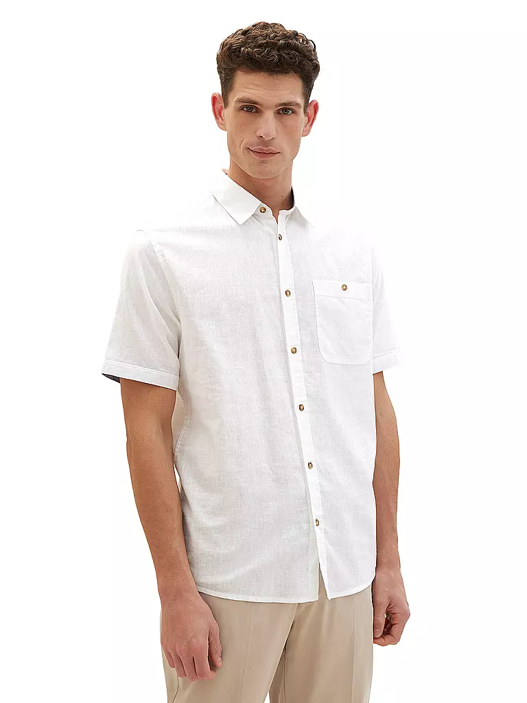 TOM TAILOR Hemd Regular Fit weiss