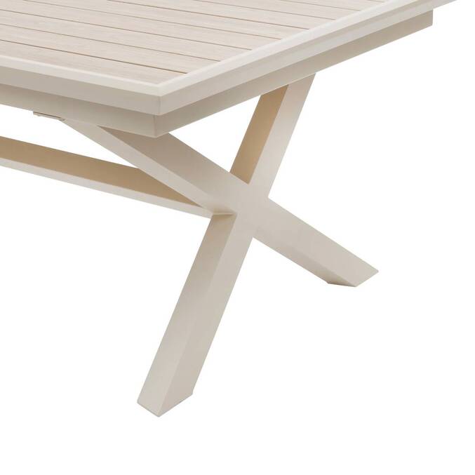 Table de jardin extensible AXIOME Effet bois Lin & Argile
