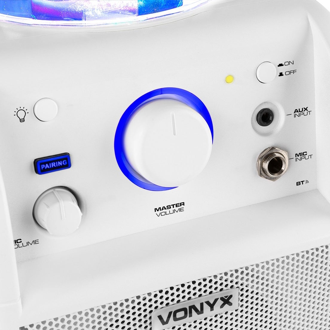 Vonyx SBS50 Bluetooth party speaker met LED wit