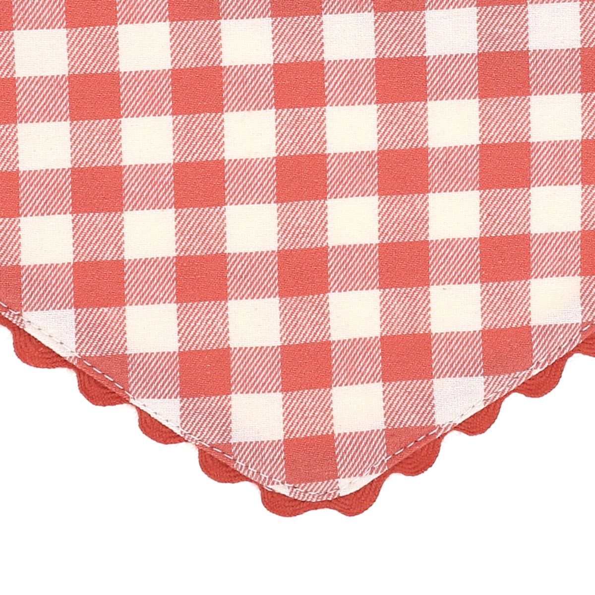 Bavoir bandana éponge vichy - La petite poule rousse Jolie saison