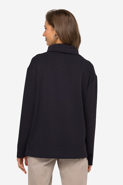 Sweatshirt, Robben-Motiv, Rollkragen, Langarm
