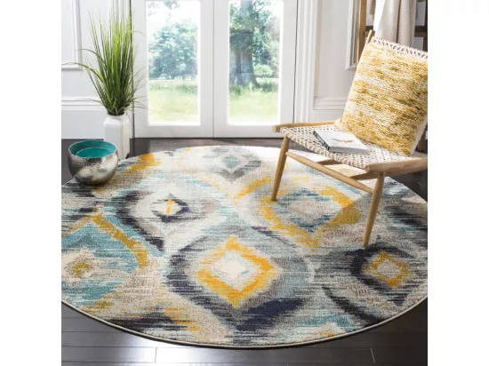 Tapis Blue & Multi 122 X 122 cm - Vistoso