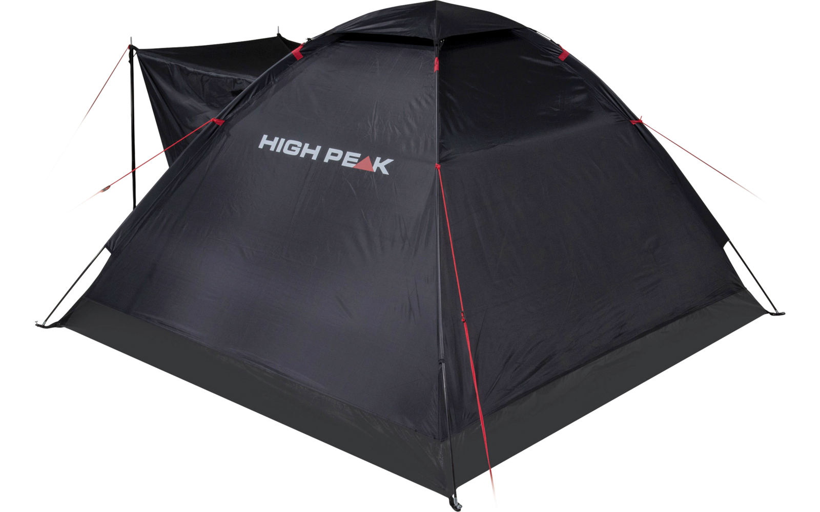 High Peak Beaver 3 freistehendes Einfachdach Kuppelzelt schwarz für 3 Personen