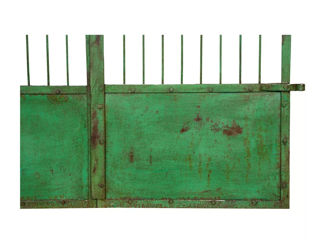 BISCOTTINI Portail - Fer Forgé Finition Antique - Clôture en Fer - Portail en Métal - Porte Décorative - Portail d'Entrée - 117x6x150cm - Une Pièce
