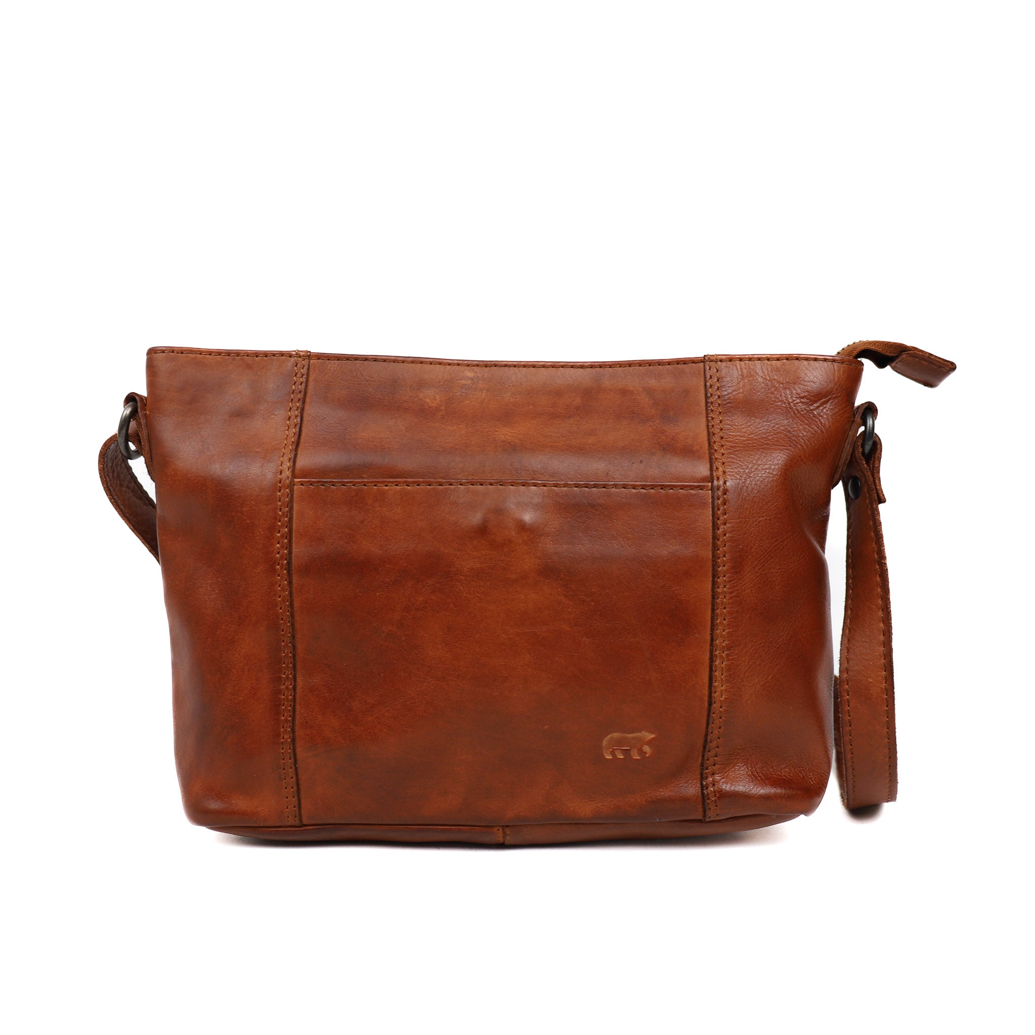 Kleine schoudertas 'Zoë' cognac Cognac