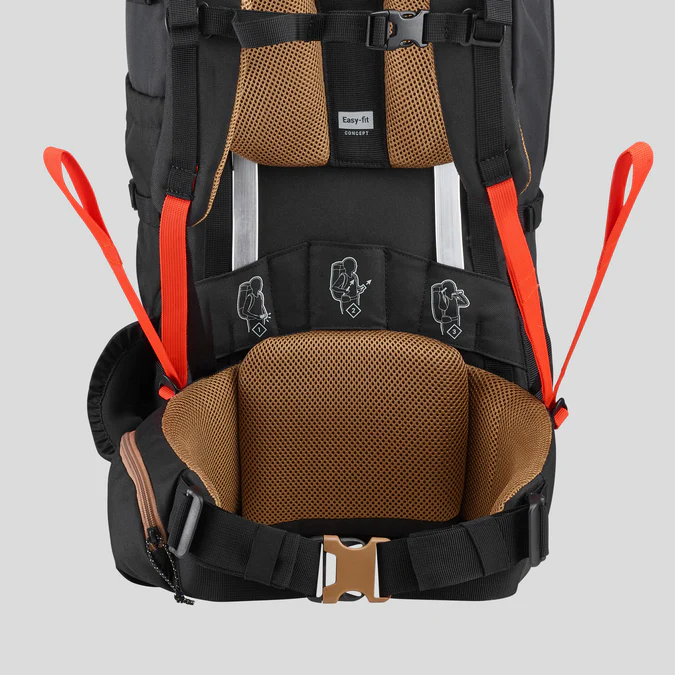 Decathlon Forclaz - Mochila Forclaz MT100 Easyfit de 50 litros para mochileiros (masculina)