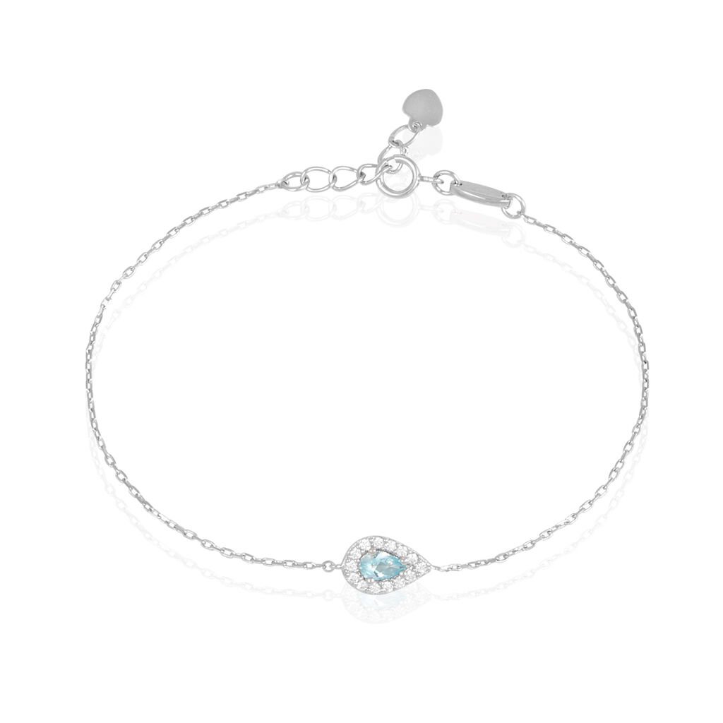 Bracelet Tania Argent Blanc Pierre De Synthese Et Oxyde De Zirconium