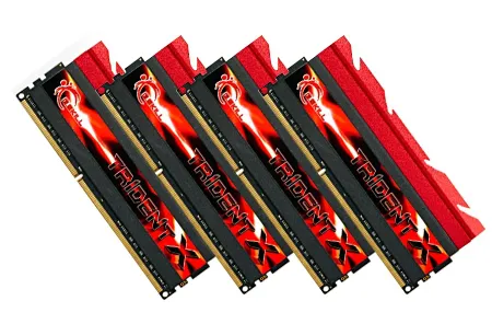 G.Skill TridentX Series - DDR3 - sæt - 32 GB: 4 x 8 GB - DIMM 240-pin - 2400 MHz / PC3-19200 - CL10 - 1.65 V - ikke bufferet - ikke-ECC