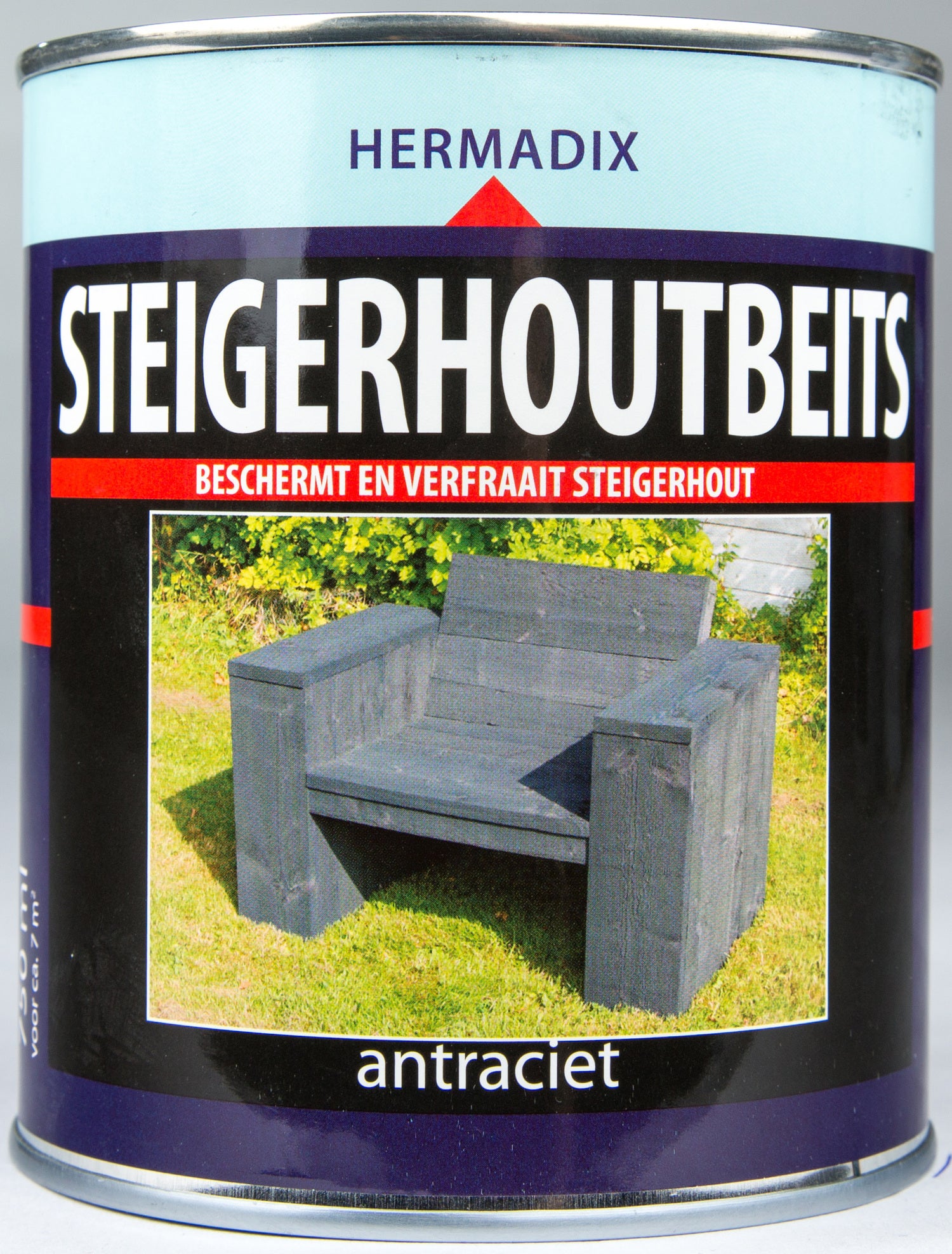 Hermadix Steigerhoutbeits antraciet 750 ml