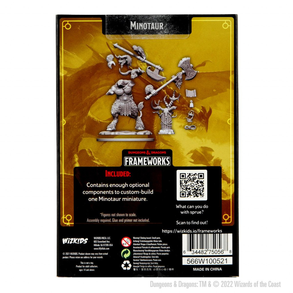 D&D Frameworks Unpainted Miniatures - Minotaur