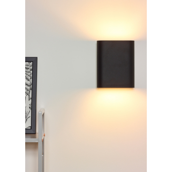 Lucide Ovalis Wandlamp zwart