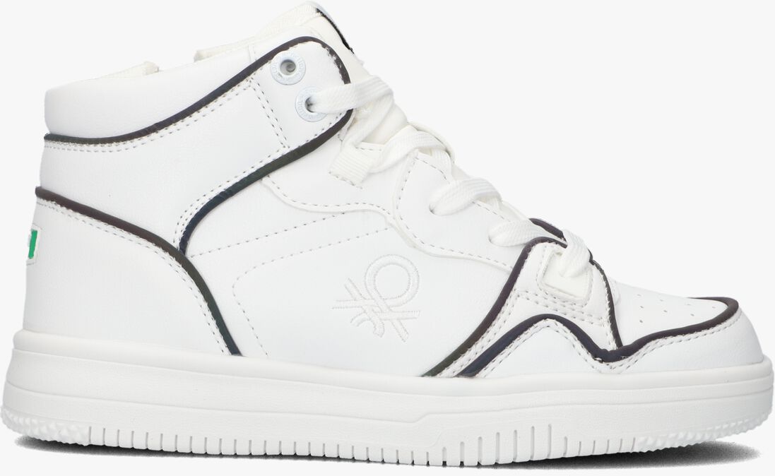 BENETTON witte benetton hoge sneaker reflective