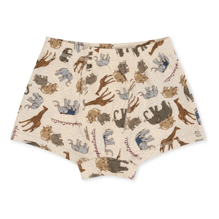 Konges Sløjd Lot 2 Caleçons Coton Bio Eléphants | Gris