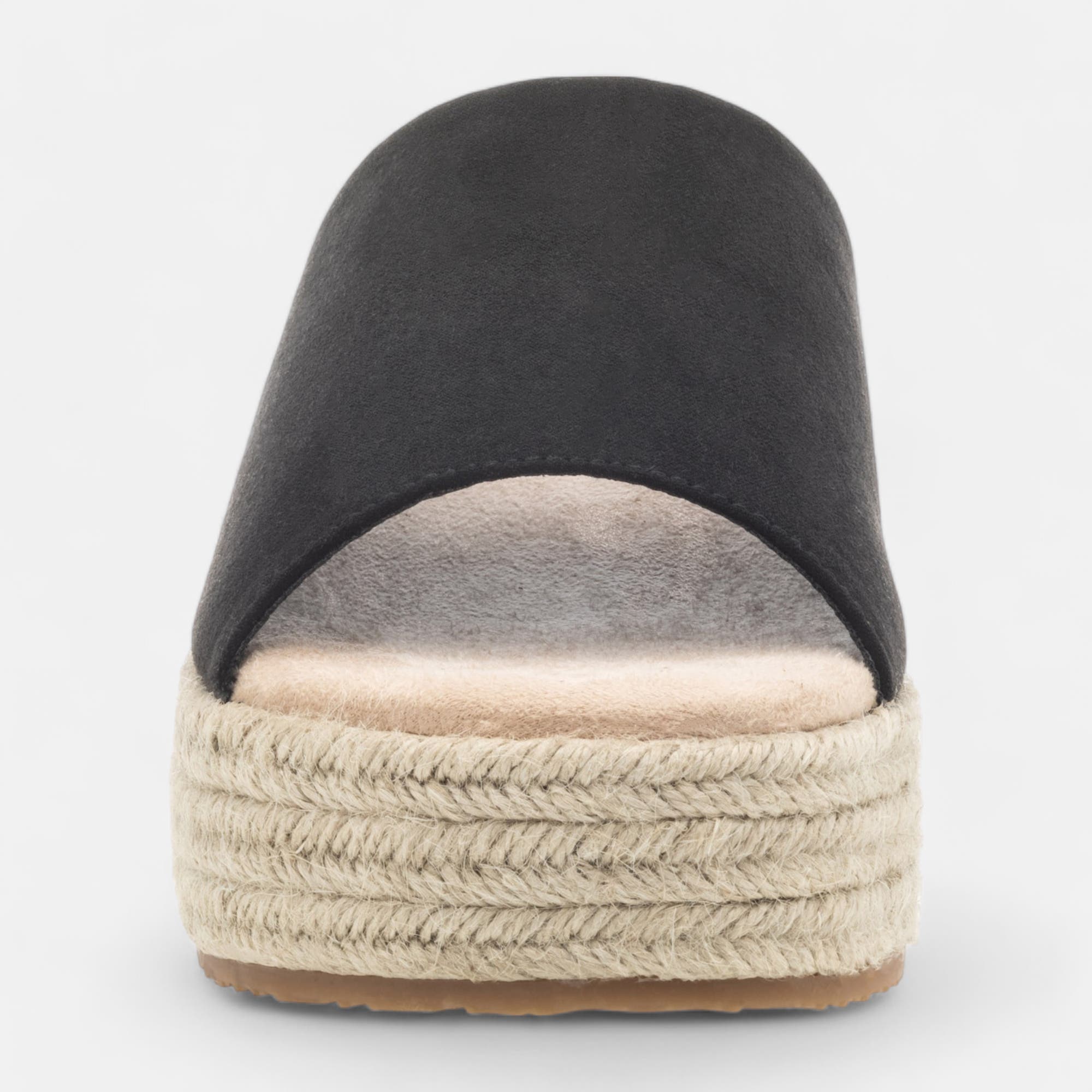 Espadrilles à talon compensé Femme noir