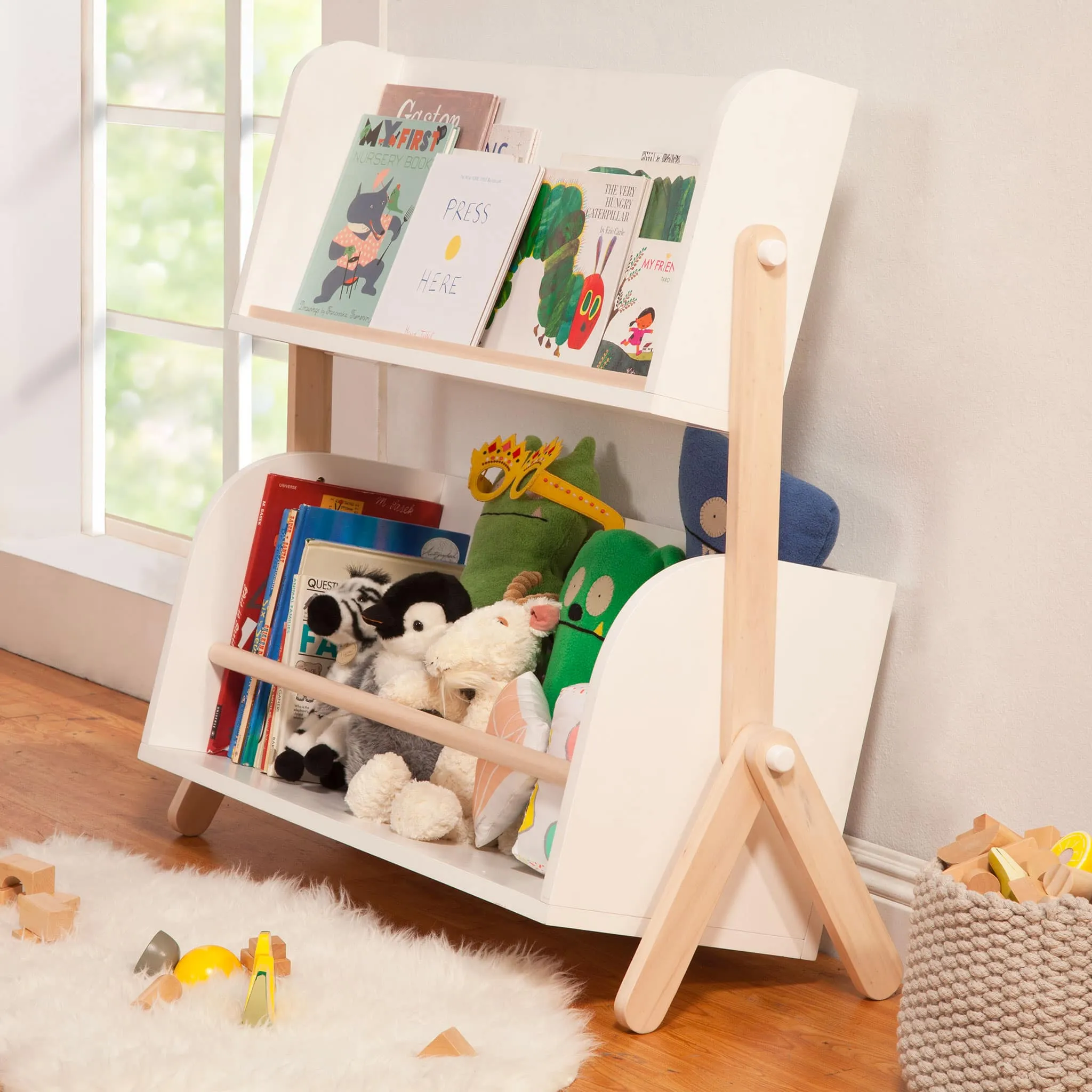 Babyletto Bibliothèque Étagère Tally - Blanc  Naturel Lavé