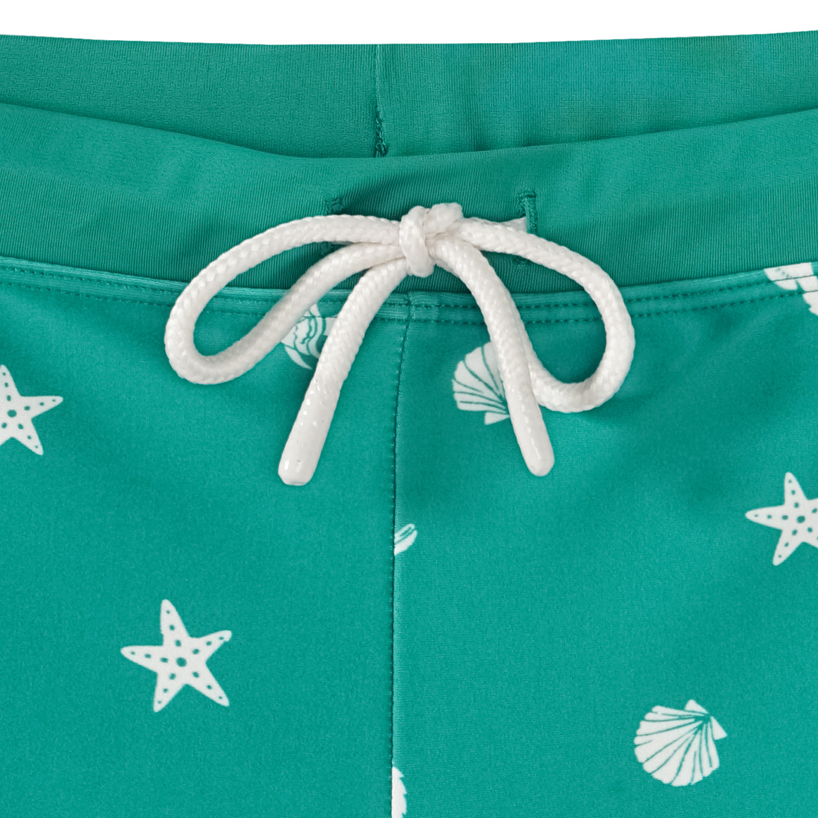 Famy Jungen Badehose mit Meerestier-Allover grün / weiss